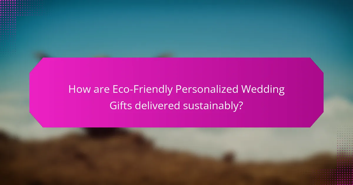 How are Eco-Friendly Personalized Wedding Gifts delivered sustainably?