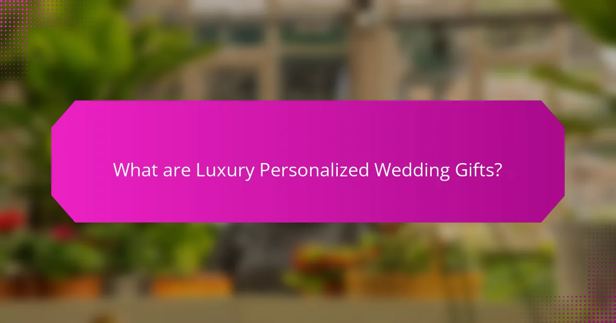 What are Luxury Personalized Wedding Gifts?