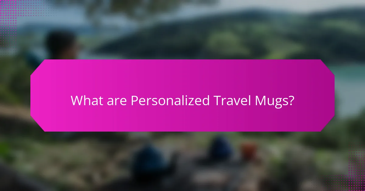 What are Personalized Travel Mugs?