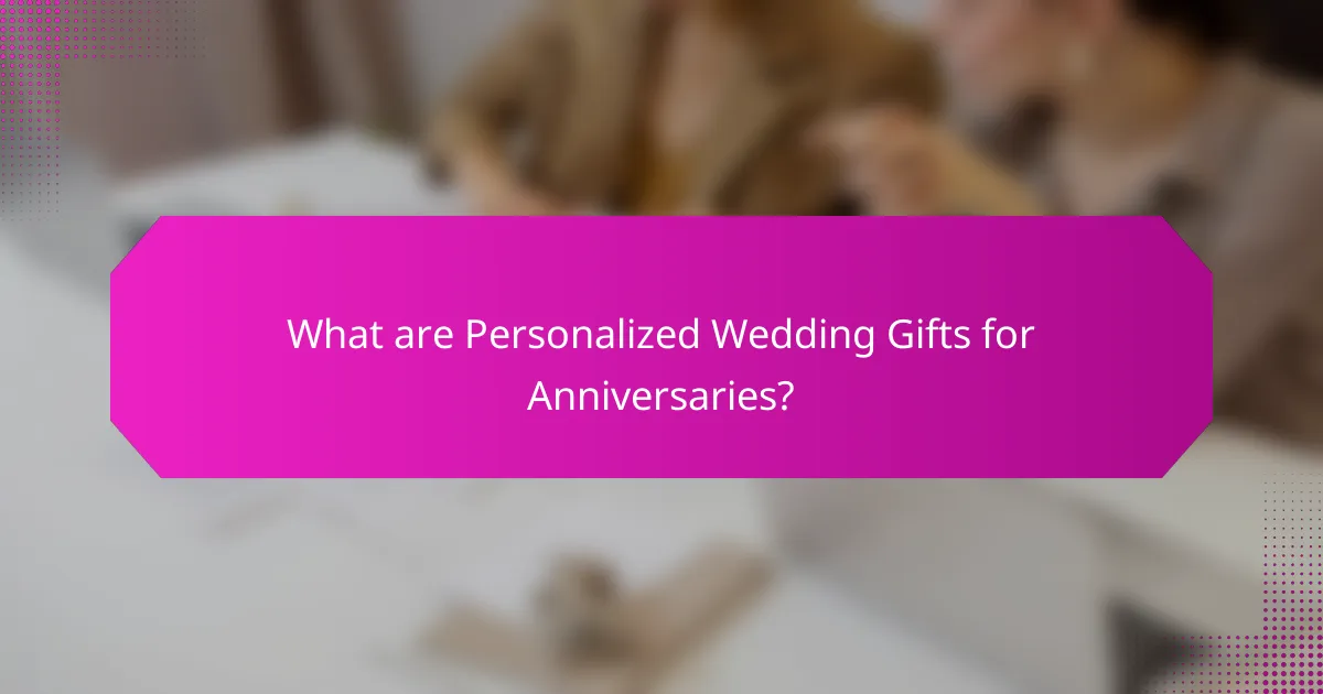 What are Personalized Wedding Gifts for Anniversaries?