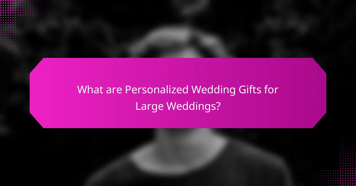 What are Personalized Wedding Gifts for Large Weddings?