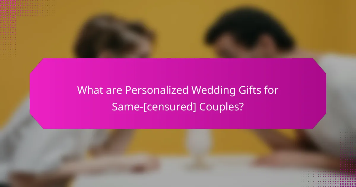 What are Personalized Wedding Gifts for Same-[censured] Couples?
