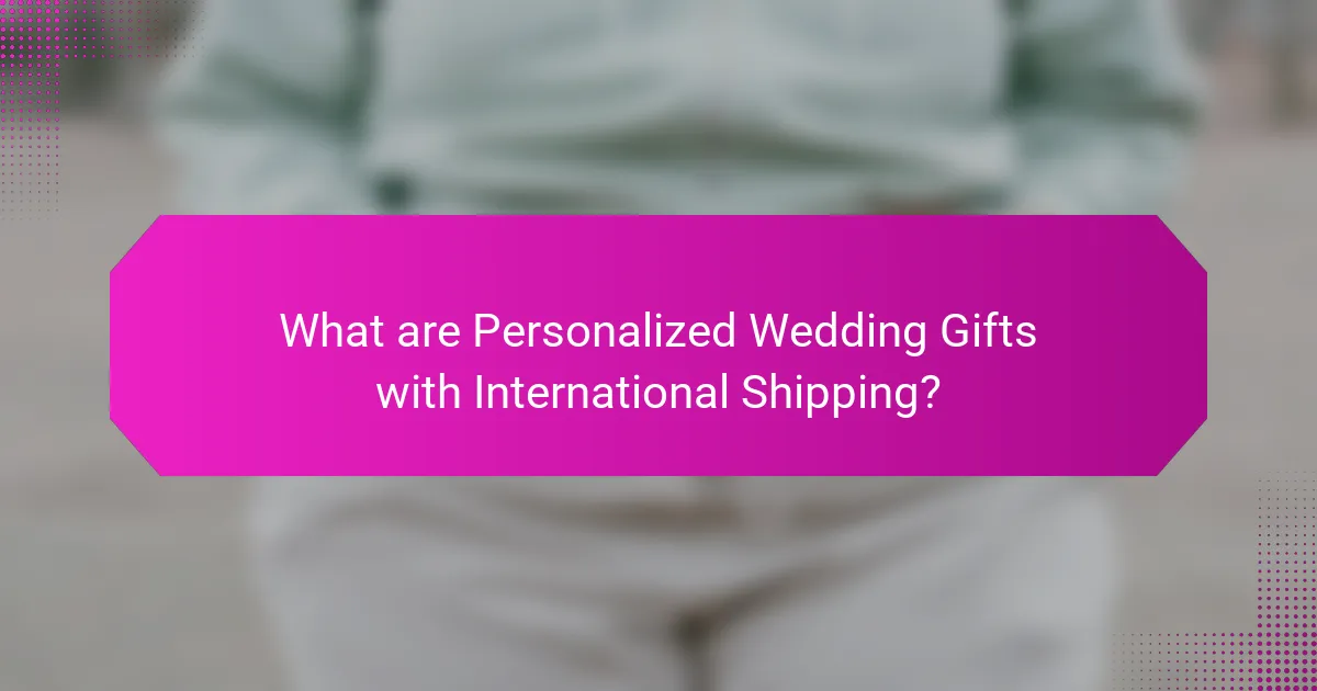 What are Personalized Wedding Gifts with International Shipping?