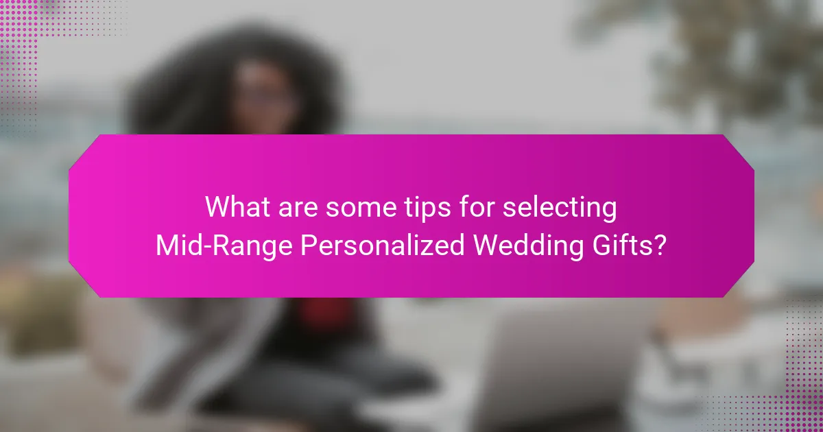 What are some tips for selecting Mid-Range Personalized Wedding Gifts?