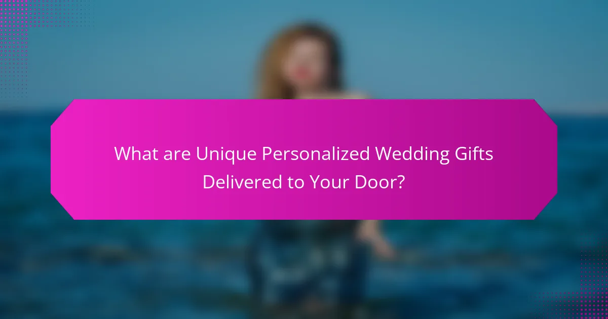 What are Unique Personalized Wedding Gifts Delivered to Your Door?