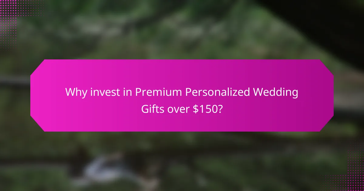Why invest in Premium Personalized Wedding Gifts over $150?